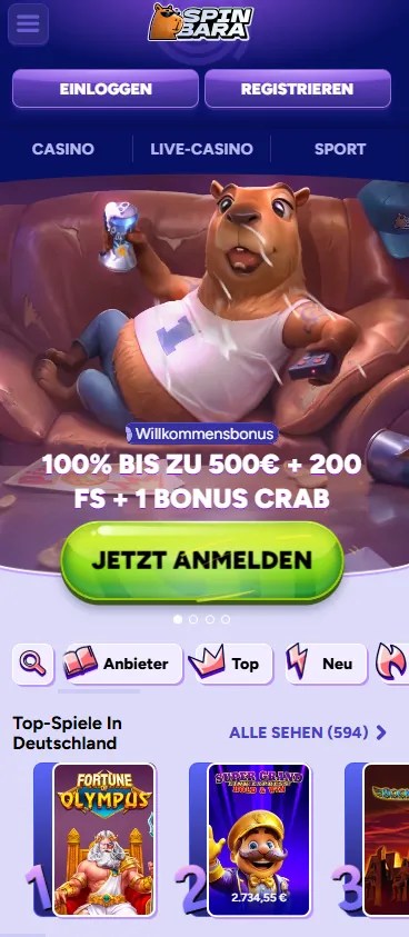 spinbara mobile home page